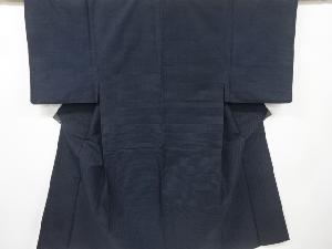 アンティーク　小格子織り出し手織り紬男物着物